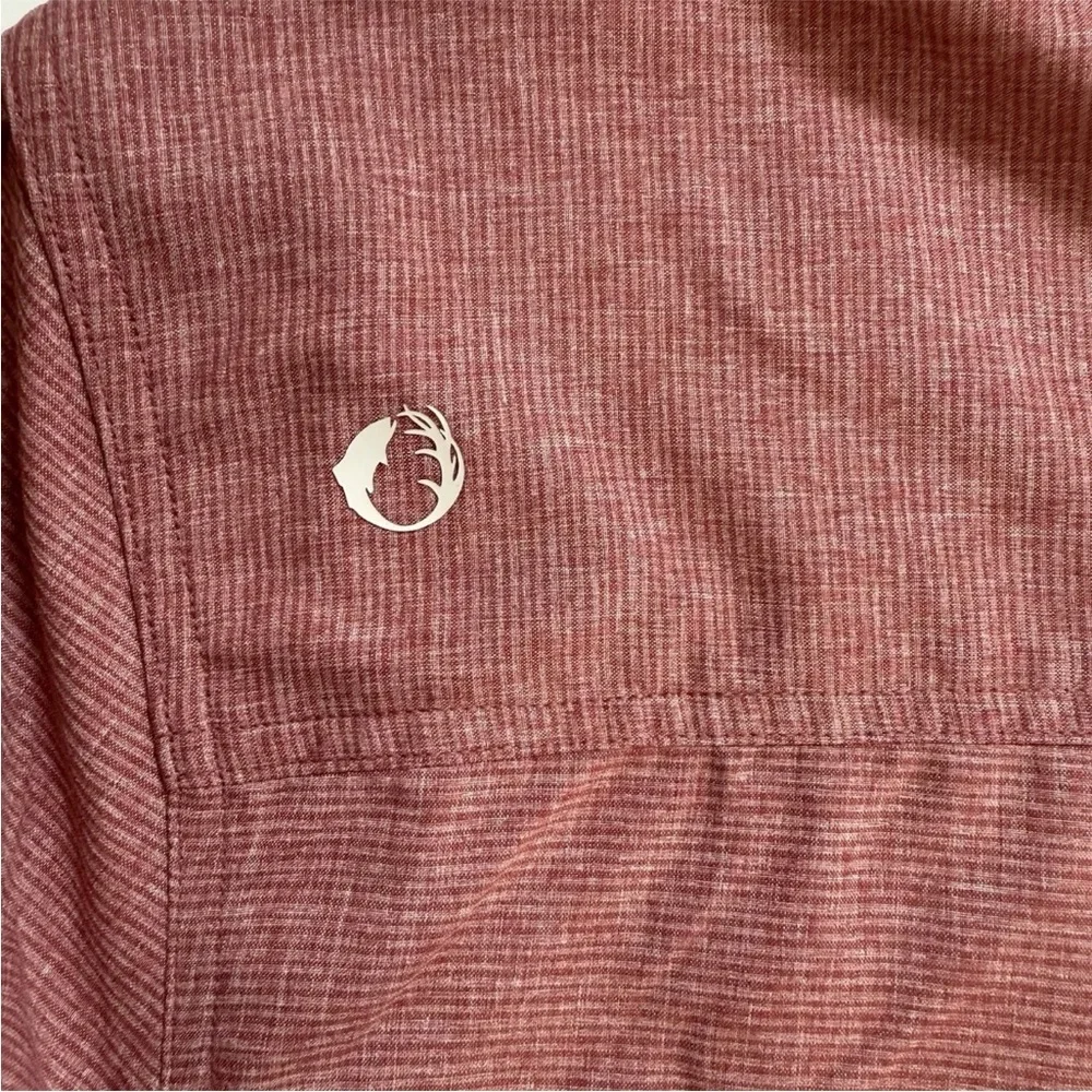 NWOT American Outdoorsman Men's L Button-Down Brick Red Shirt Fishing Lined - Picture 4 of 11